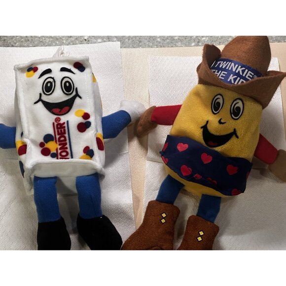 Hostess Wonder Bread Twinkie The Kid Freddy The Fresh Guy Plush Beanies 1998 LE - Picture 2 of 12